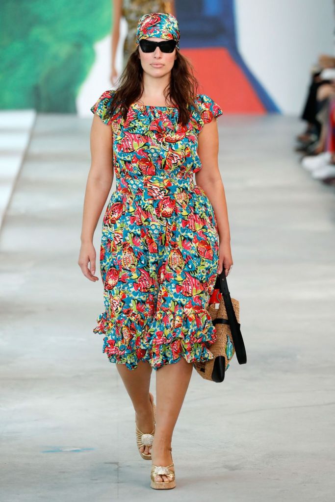 'Plus sized' model, Ashley Graham, in Michael Kors Spring 2019.